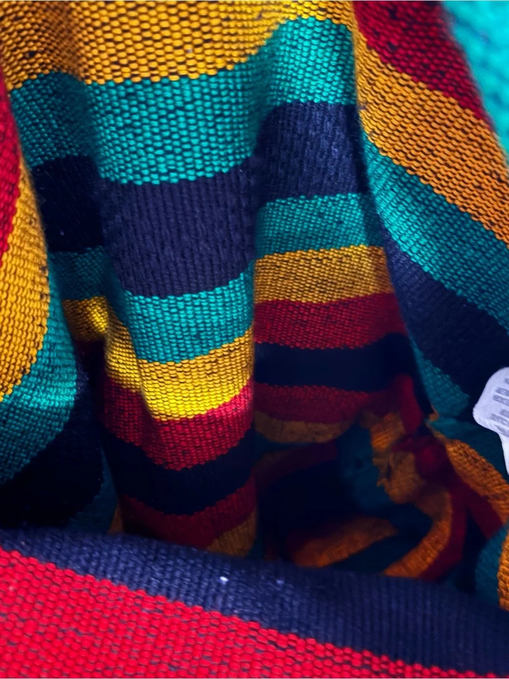 Artesanias San Martin Chihuahua Mexico Woven Striped Boho Backpack